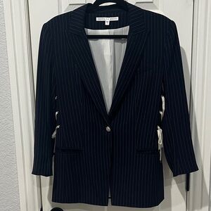 Veronica Beard Navy Pinstripe Blazer